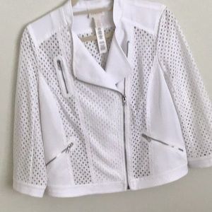 White eyelet jacket